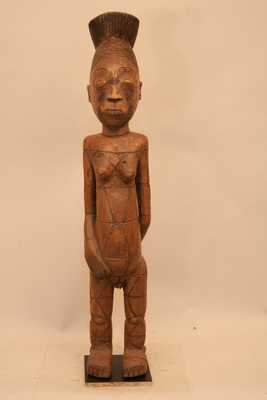 Mangbetu (statues), d`afrique : république dém. du Congo., statuette Mangbetu (statues), masque ancien africain Mangbetu (statues), art du république dém. du Congo. - Art Africain, collection privées Belgique. Statue africaine de la tribu des Mangbetu (statues), provenant du république dém. du Congo., 990. Très belles statues Mangbetu, femme et homme  symbolisant les ancêtres h.78cm et 77cm.faite en bois clair avec les scarification caractéristiques sur tout le corps 19eme-début 20eme sc.Le crâne allongé est accentuée par la coiffure rejettée en arrière.très peu de pièces sont connues,une bonne dizaines.(Kassongo Mossi). art,culture,masque,statue,statuette,pot,ivoire,exposition,expo,masque original,masques,statues,statuettes,pots,expositions,expo,masques originaux,collectionneur d`art,art africain,culture africaine,masque africain,statue africaine,statuette africaine,pot africain,ivoire africain,exposition africain,expo africain,masque origina africainl,masques africains,statues africaines,statuettes africaines,pots africains,expositions africaines,expo africaines,masques originaux  africains,collectionneur d`art africain